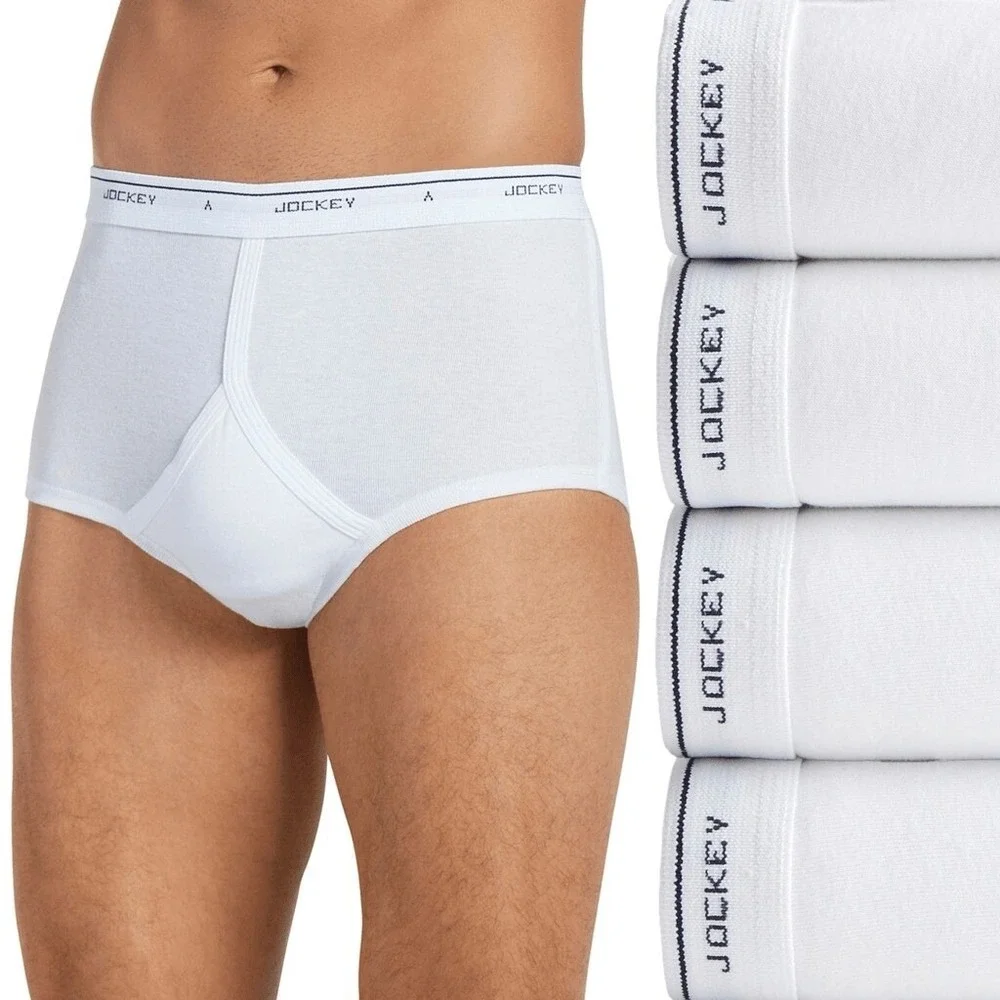 Jockey Full-Rise Briefs‎ 4-Pack White 44 Waist
